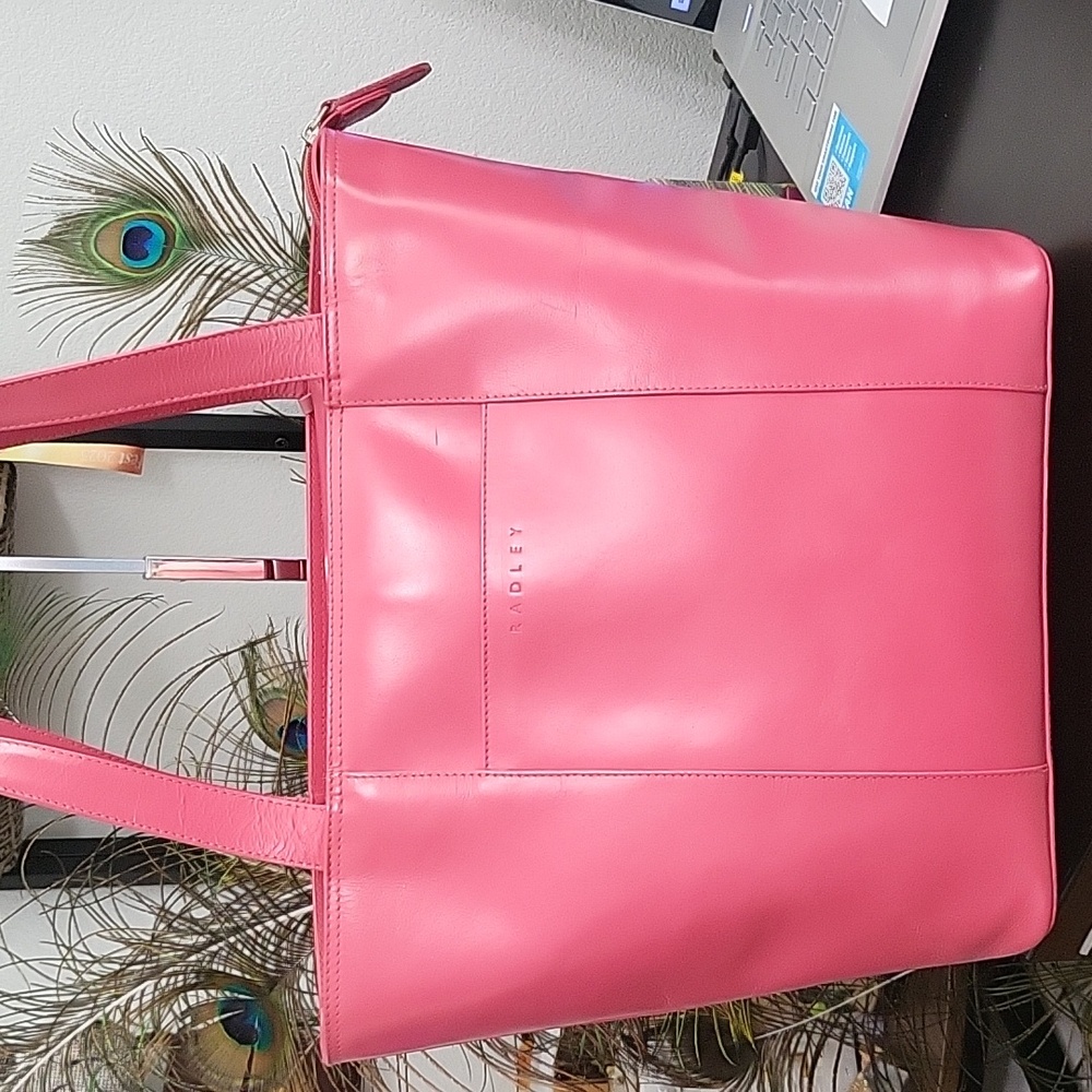 Radley Pink Leather Tote Bag - Picture 5 of 16
